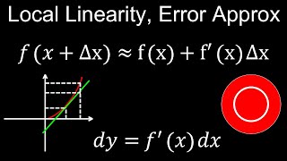 Local Linearity and Error Approximation, Tangent Line, Examples - Calculus