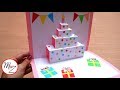 DIY cake pop up card for birthday| Easy 3D cards DIY | Maison Zizou