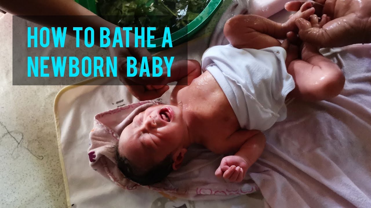 BATHING A NEW BORN BABY (with umbilical cord) - YouTube