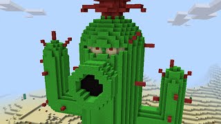 Minecraft vs Zombies | GIGA Cactus!! (Working!) | PvZ  Land