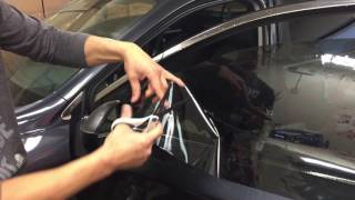 LEXEN How to Hand Cut window tint film on a car suv truck side door windows