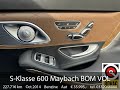 Mercedes S-klasse 600 Maybach BOM VOL