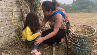 Single Mother - Rescuing the poor girl \& Raising the child alone - Taking care of the garden