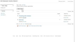 IBM Connections 4.0 Add a Forum Topic