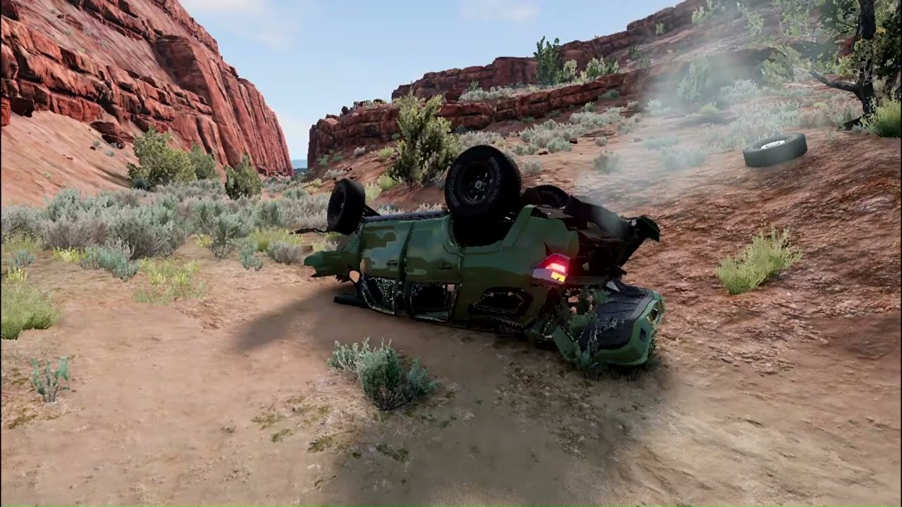 Beamng Drive - Cliff crashs compilation