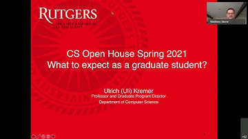 Rutgers University Department of Computer Science Open House - Graduate Program Director Talk