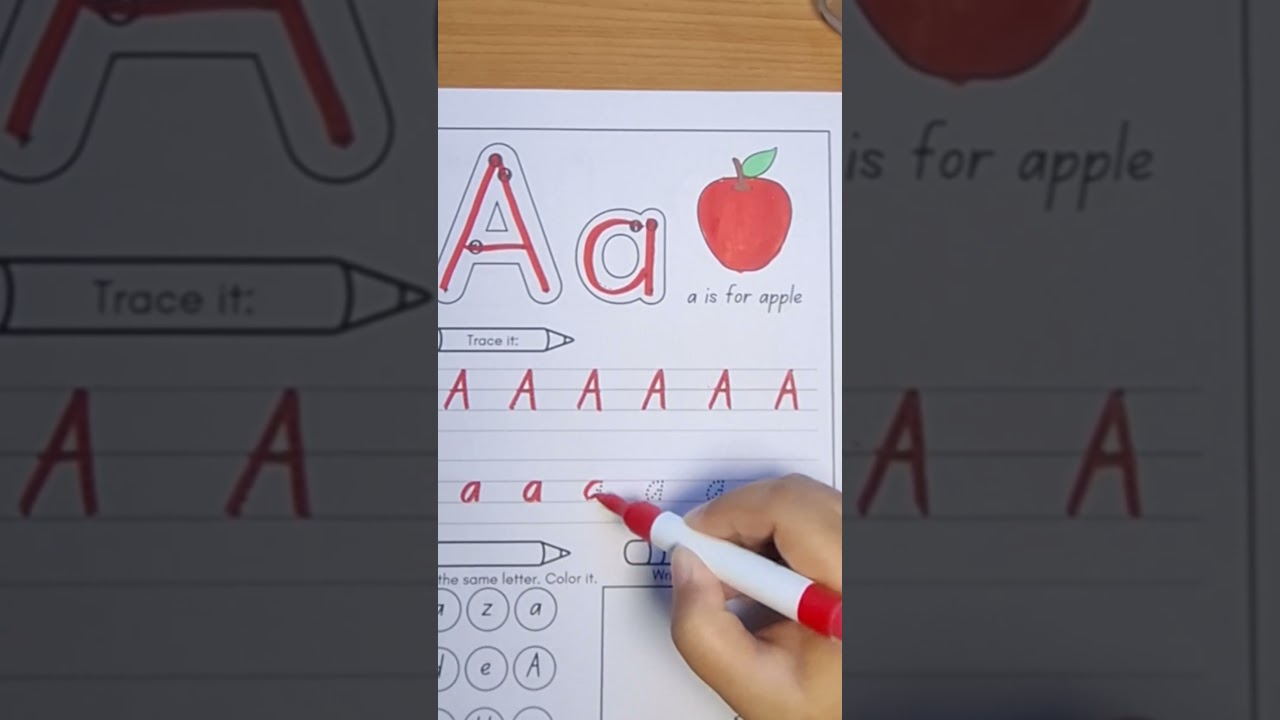 Как написать большую букву А и маленькую букву А.