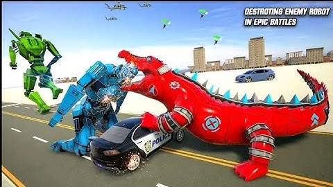 Police Crocodile Robot Car Transformation | Android ios Gameplay | LA LA GAMES