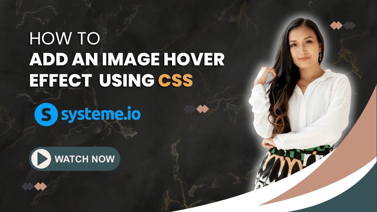 How to Add an Image Hover Effect on Systeme.io using CSS - YouTube