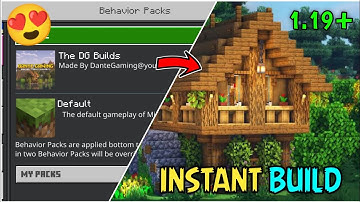 Instant Build Mod For Minecraft Pe || Instant Structure Mod MCPE 1.19