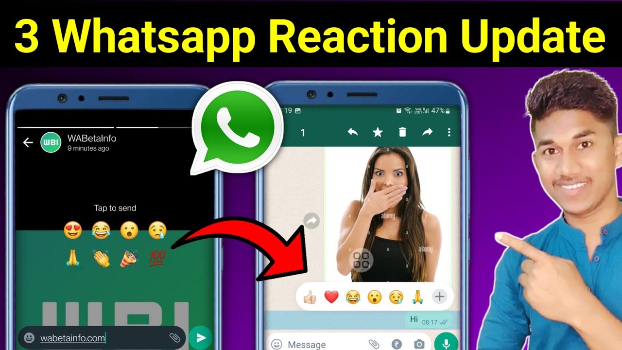 How to React on Whatsapp Message | WhatsApp Reaction Update | WhatsApp Quick Reaction Update 2022