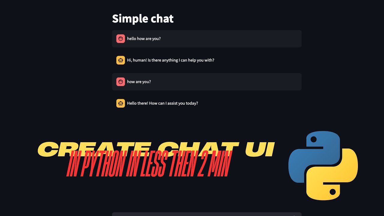 Build a Chat UI in Python in UNDER 2 Minutes - YouTube