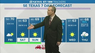 Rains ending overnight in SE Texas