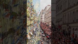 Claude Monet 1878 Vs. Rue Lepic During Paris 2024.