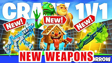 NEW WEAPONS CRAZY 1V1 FFA ALL GUNS & RIDES MAP FORTNITE (PART 45)