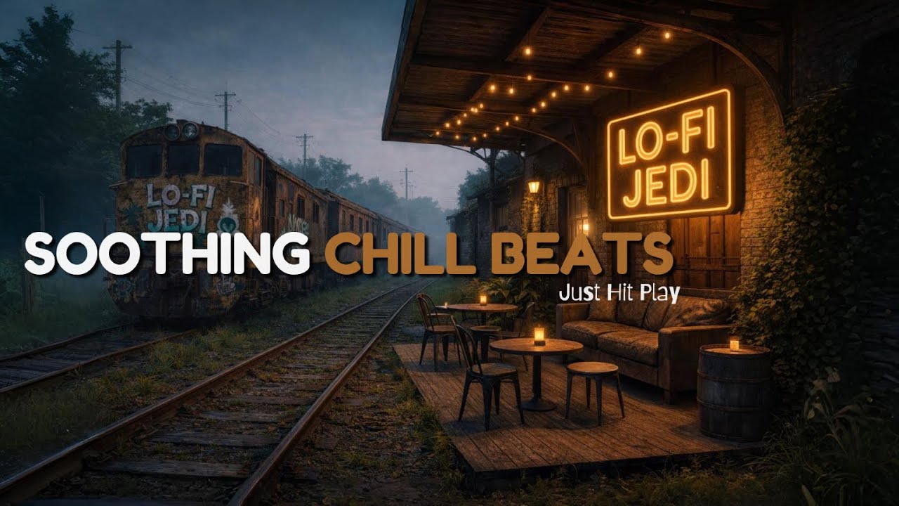 Calm Background Music with Train Sounds 🚆 60 Minutes of Lo-Fi Chillhop | Lo-Fi Jedi