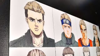 Drawing PORCO GALLIARD in Different Anime Styles