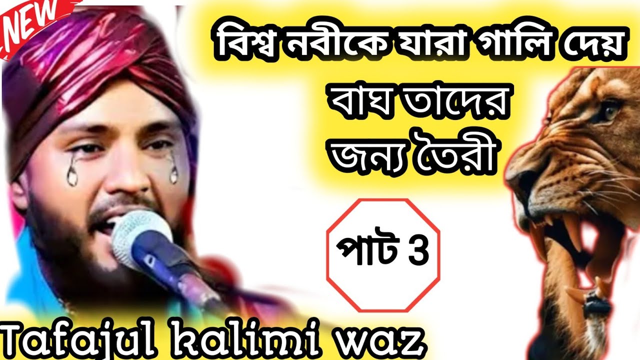 tafajul kalimi waz / বিশ্ব নবী (সাঃ) জীবনী (পর্ব - ৩) ✓ মন মাতানো ওয়াজ / মাওলানা তাফাজ্জুল কালিমী