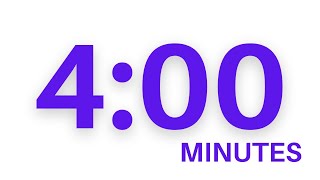 4 Minute -  Simple Countdown Timer - Purple Numbers