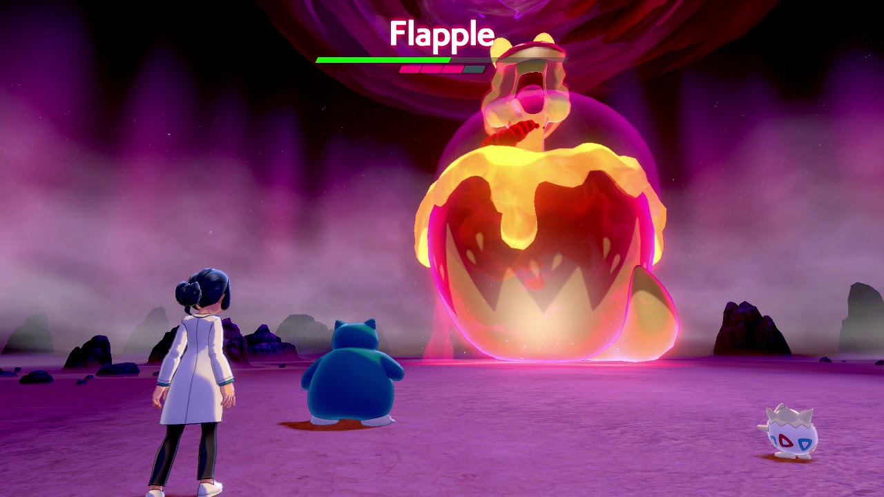 Catching Gigantamax Flapple Pokemon sword and shield raid farming.