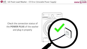 [LG Front Load Washer] - CE Error - Unstable power supply