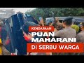 Kendaraan Puan Maharani Di Serbu Warga Usai Belusukan di Pasar Kebon Roek Kota Mataram