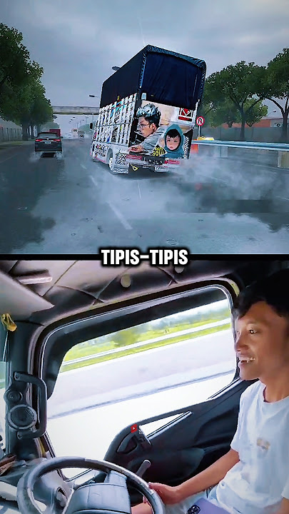 Bussid VS Real Life goyang tipis-tipis wahyu abadi #sharcut_tm #trukoleng #bussid