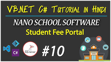 VB.NET C# Tutorial | Fee Portal | Part 10