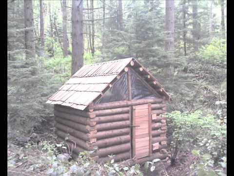 owner built log cabin - YouTube