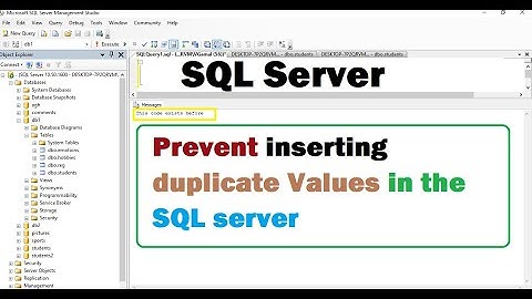 How to avoid duplicate values in sql insert query
