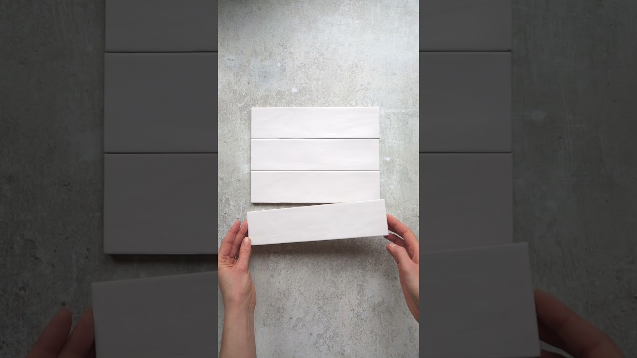 Orkney White Ceramic Metro Wall Tiles | Quorn Stone