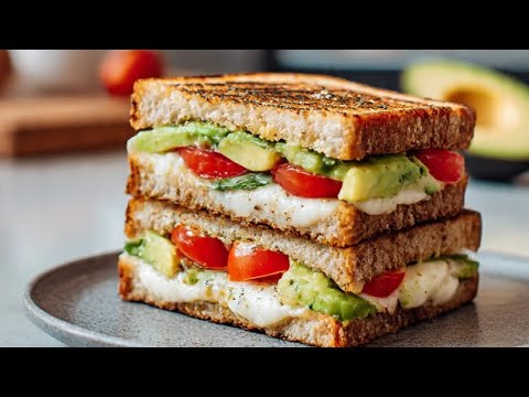 Avocado Mozzarella Tomato Grilled Cheese Recipe