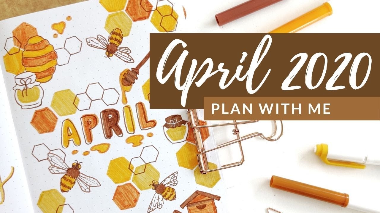 Plan With Me || April 2020 Bullet Journal Setup - YouTube