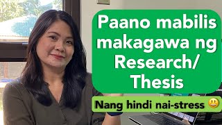 Research\/Thesis Writing: 8 Tips paano gumawa nang mabilis at maayos