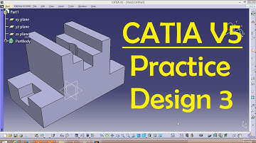 CATIA V5 Practice Design 3 for beginners | Catia Part modeling | Part Design