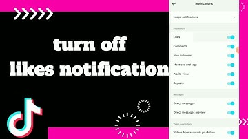 How to turn Off likes Notifications On tiktok app