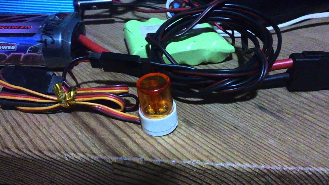 RC Model Car Police Night Flash Bright LED Light 360 Degree Rotation