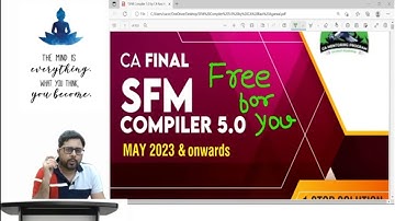 Very Important for SFM May 23 Exams | Free SFM Compiler 5.0 or CA Final Question Bank May 2023