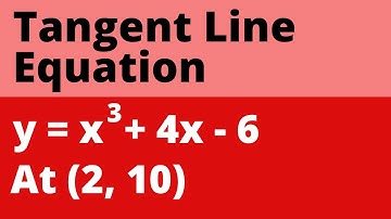 HOW TO Find the EQUATION OF A TANGENT LINE at a given point | Jake