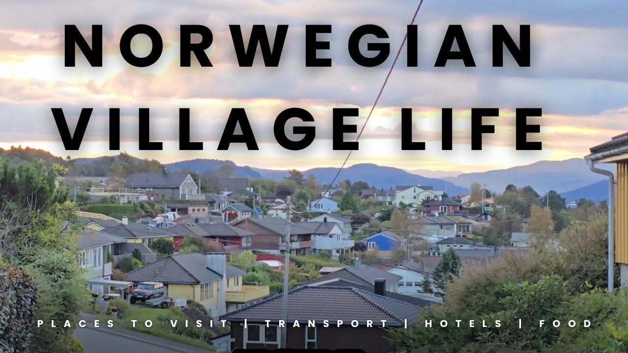 Утренний видеоблог в норвежской деревне: красивые дома, чистые улицы и жизнь в обществе