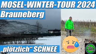 MOSEL-WINTER-TOUR 2024 - Stellplatz Brauneberg - Winter = plötzlich Schnee 🙈 - Franks Sonnentanz 😅