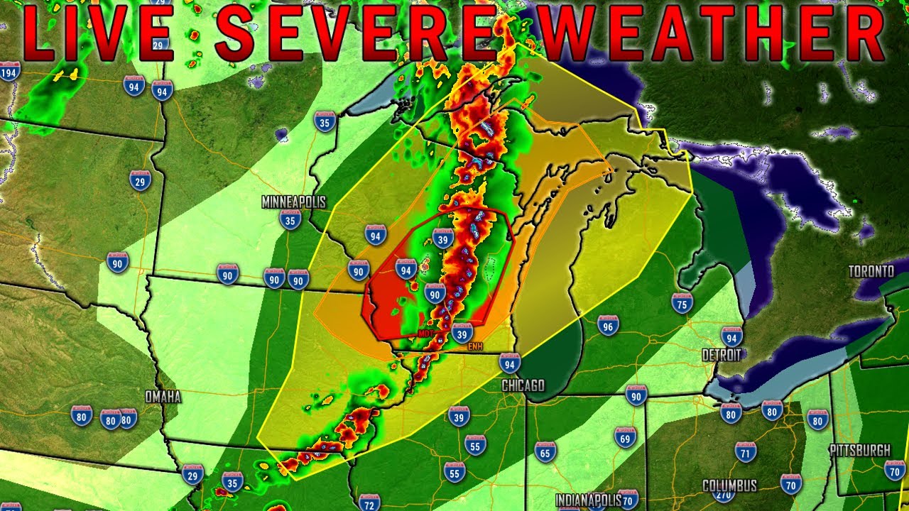 LIVE Wisconsin Severe Weather - Potential Large Hail, Damaging Winds ...
