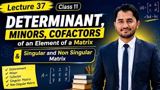 Lecture 37 | Determinants, Minors & Cofactors| Singular & Non-Singular Matrix | Class 11| Class11