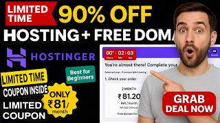 Hostinger Coupon Code 2026 | 96% OFF, FREE Domain 100% | Best Hosting promo code (Limited Time)