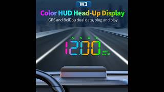 W3 Easy Install Car HUD Monitor Driving Data in Real Time