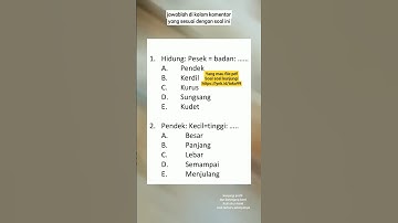 soal tes analogi #psikotes