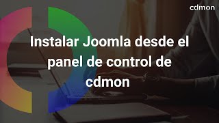 Instalar Joomla desde el panel de control de cdmon
