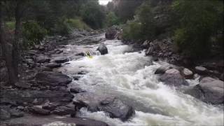 Falling out on Pineview Rapid of Poudre River