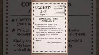 UGC NET Paper 1 PYQ + Notes PDF | 2003–2025 | Complete Study Material