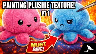 How to create plushie texture with watercolors part 1